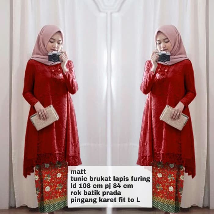 Set Safitri Maroon [Hijab 0152] RKI Baju Gamis Wanita Muslim