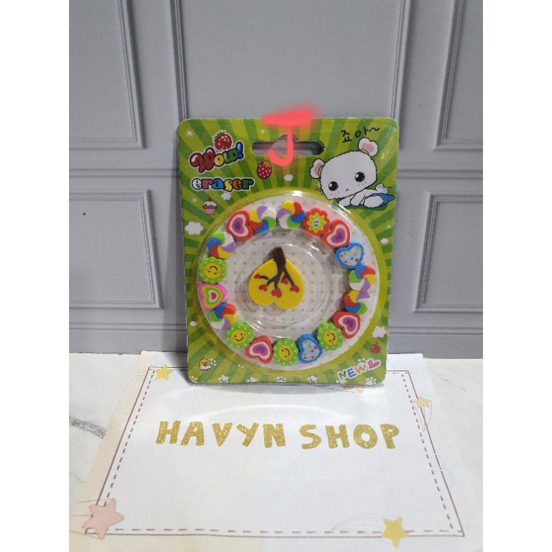 penghapus lingkaran lucu imut/stip fancy/hapusan anak-J