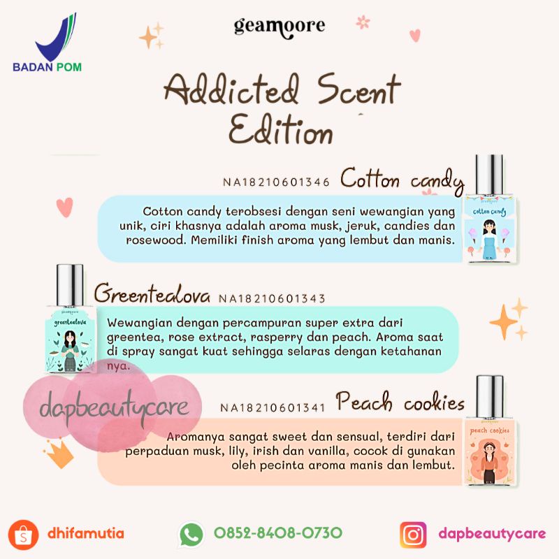 READY‼️ GEAMOORE ADDICTED SERIES 5ML 15ML/ PARFUM GEAMOORE ADDICTED SERIES ROLL ON SPRAY-2