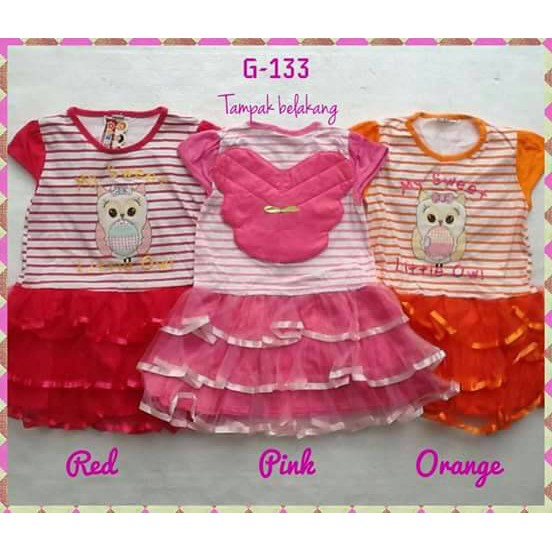baju dress gaun pesta tutu sayap anak perempuan