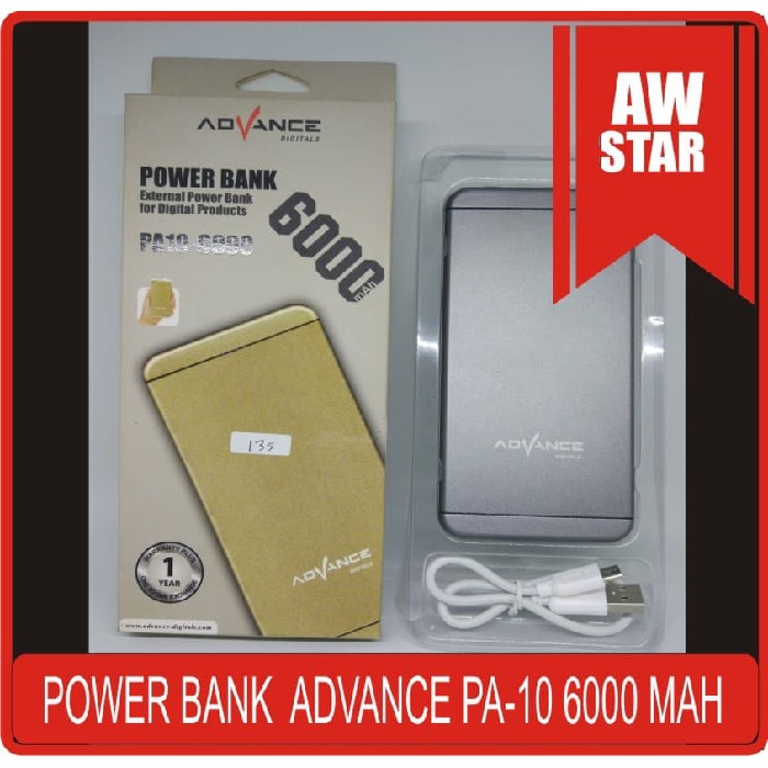 PowerBank Advance 6000 mah Slim