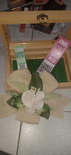 Kotak Uang Kayu Window Akrilik Untuk Seserahan/ Lamaran Kuk W