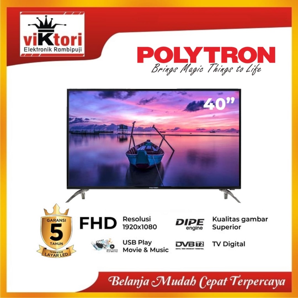 POLYTRON DIGITAL TV 40″ PLD 40V8953 JEMBER AREA