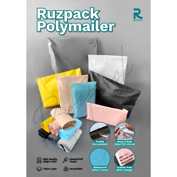 (1 Pc) 20 x 30 +5cm Polymailer Plastik Packaging Kantong Packing