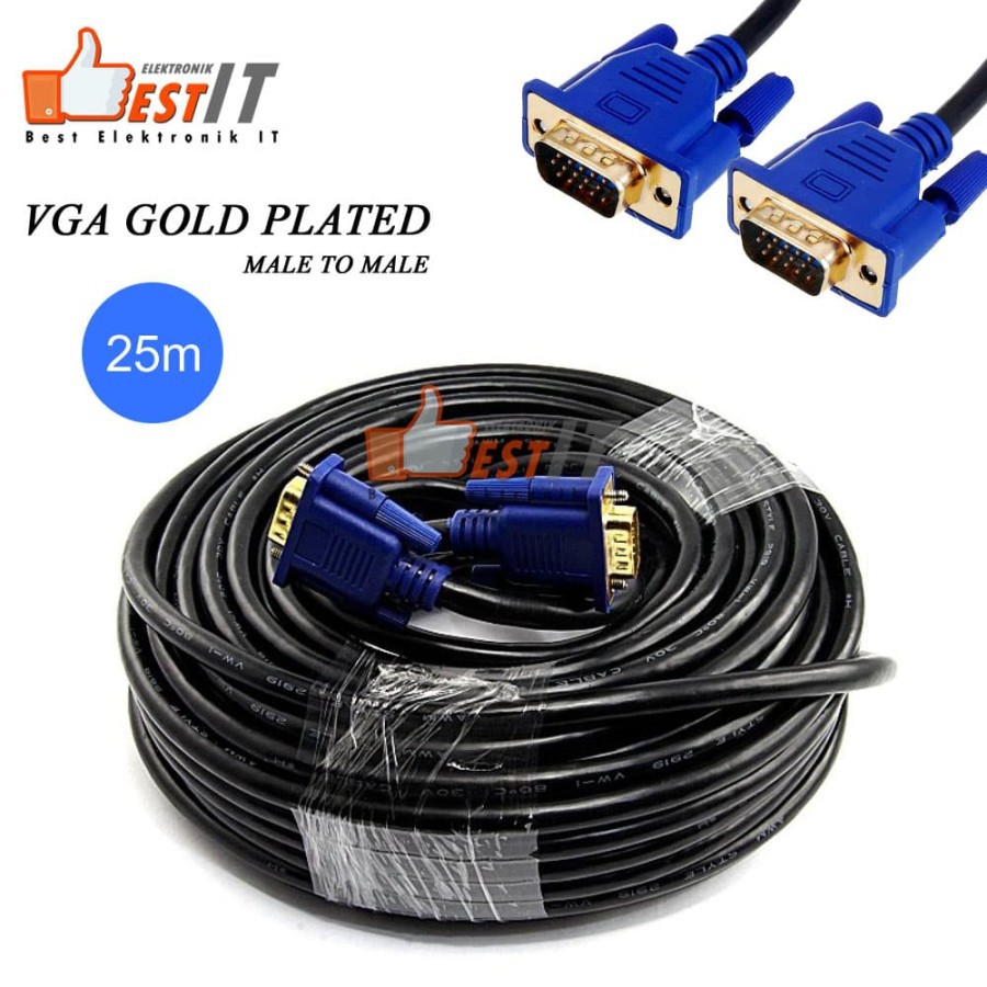 Kabel VGA Panjang 25 meter Gold Plated NYK