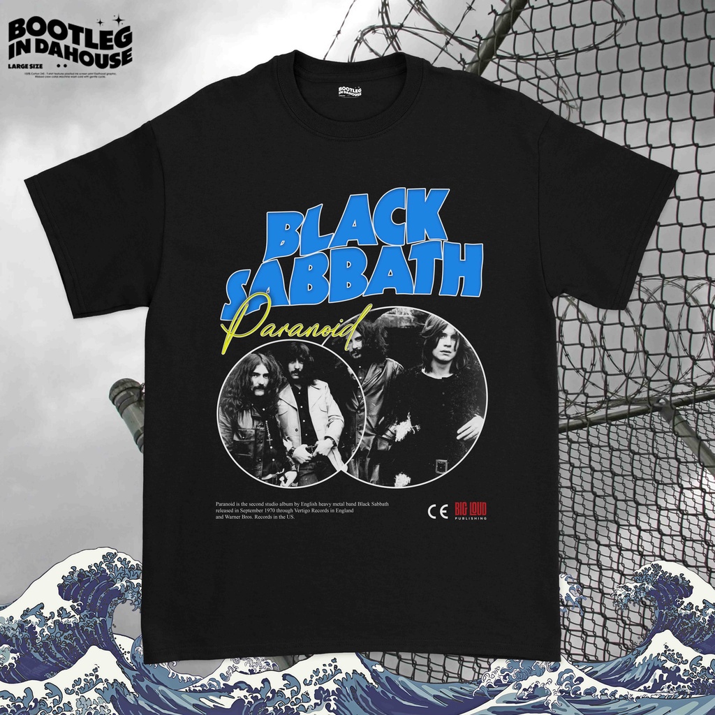 Kaos Band Black Sabbath Paranoid - Baju Band Black Sabbath Paranoid