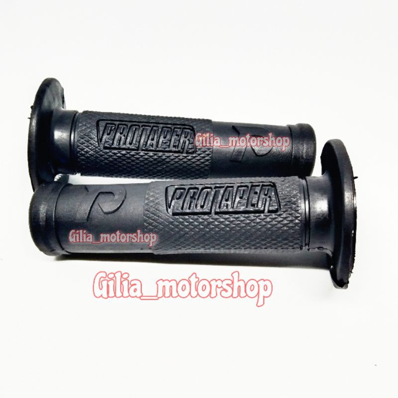 Handgrip stang protaper hitam polos soft lentur universal