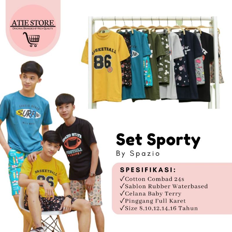 Setelan Sporty | Sport Suit Kids SPAZIO Size 8 & 12 Tahun