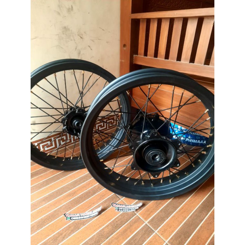 VELG SET SUPERMOTO TANPA BAN 250 300 PNP HONDA CRF150