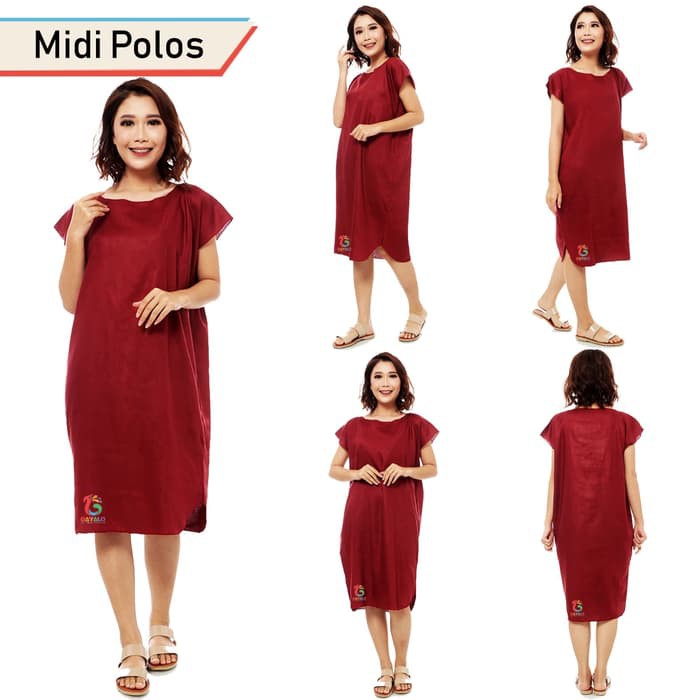 DASTER MIDI POLOS /DASTER HAMIL/DASTER SANTAI/GROSIR DASTER/BAJU TIDUR