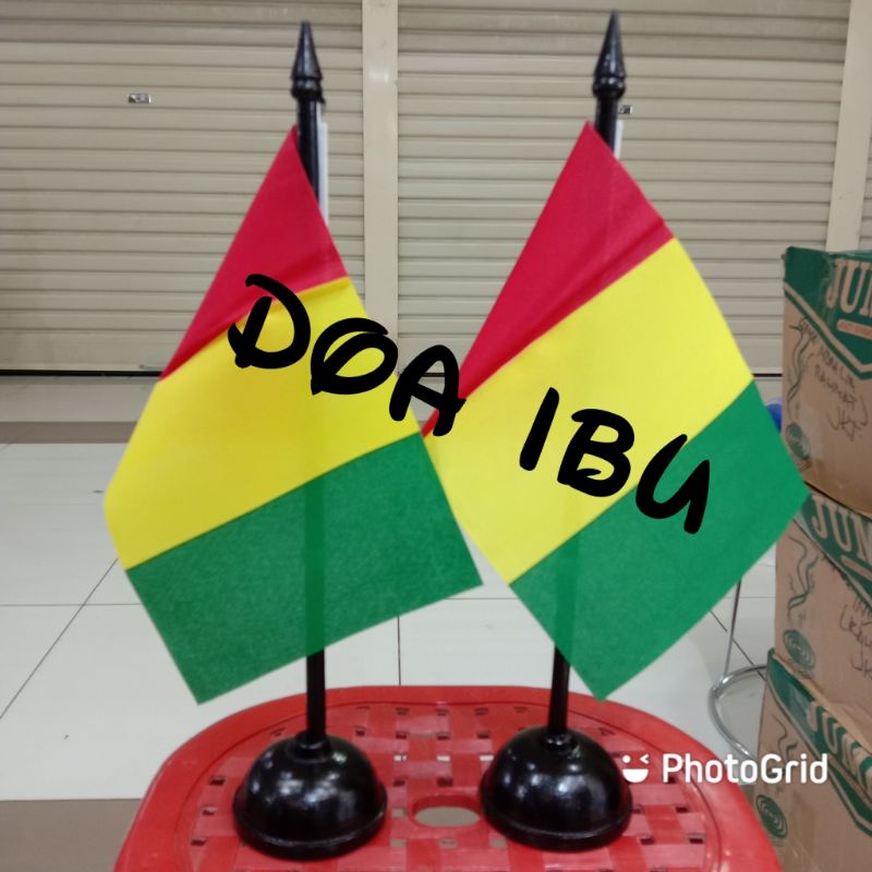 

best seller tiang kayu meja+bendera GUINEA ready stock