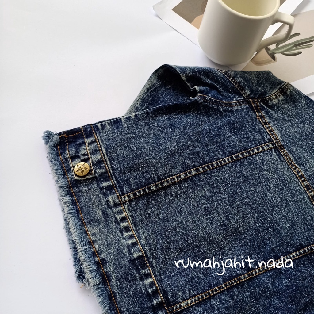 Jaket jeans anak sandwash unfinished