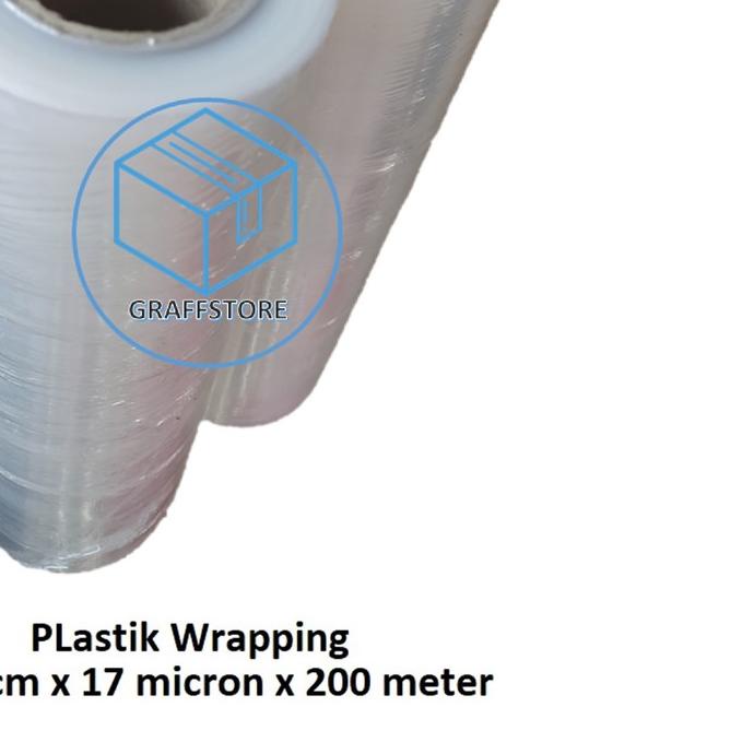 

➦ Plastik Wrapping 30 cm x 17 Micron x 200 meter / Stretch Film Tebal transparan plastik wrap original ❈