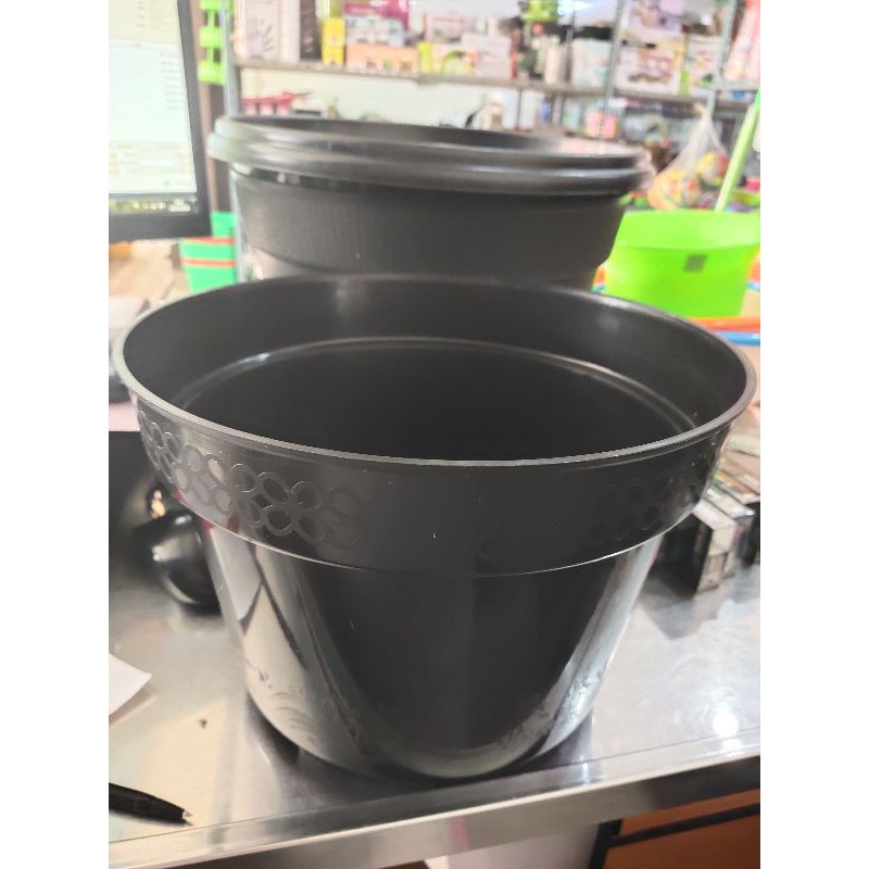 pot bunga plastik hitam 30 pasific 30 / pot bunga / pot plastik