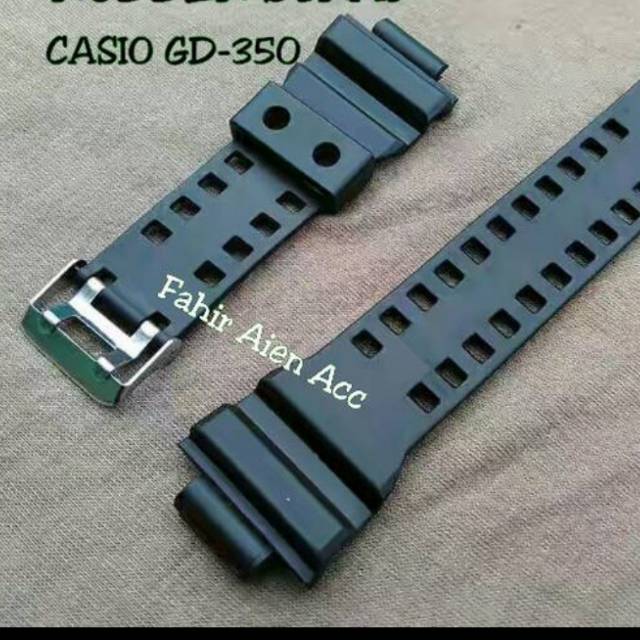 TALI ATAU STRAP JAM CASIO G-SHOCK GD-350 GD 350 GD350 HITAM FREE PEN