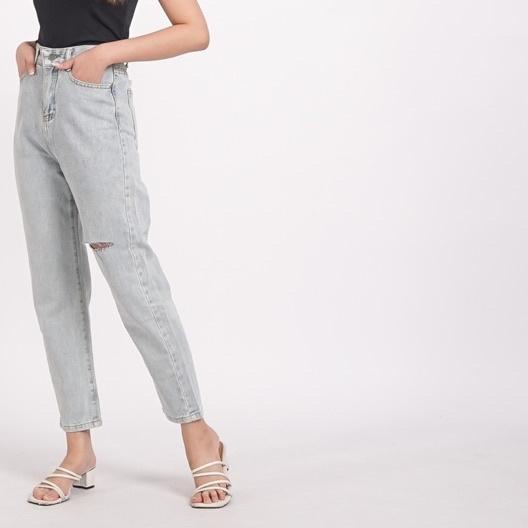 ☂ [LUXE.DLABEL]-Baggy Jeans | celana jeans highwaist import panjang boyfriend jeans koyak robek wani