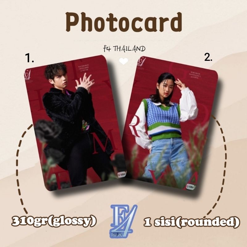 [1SET/8PCS] PHOTOCARD F4:THAILAND/BRIGHT/WIN/NANI/DEW/PHOTOCARD THAILAND ACTOR