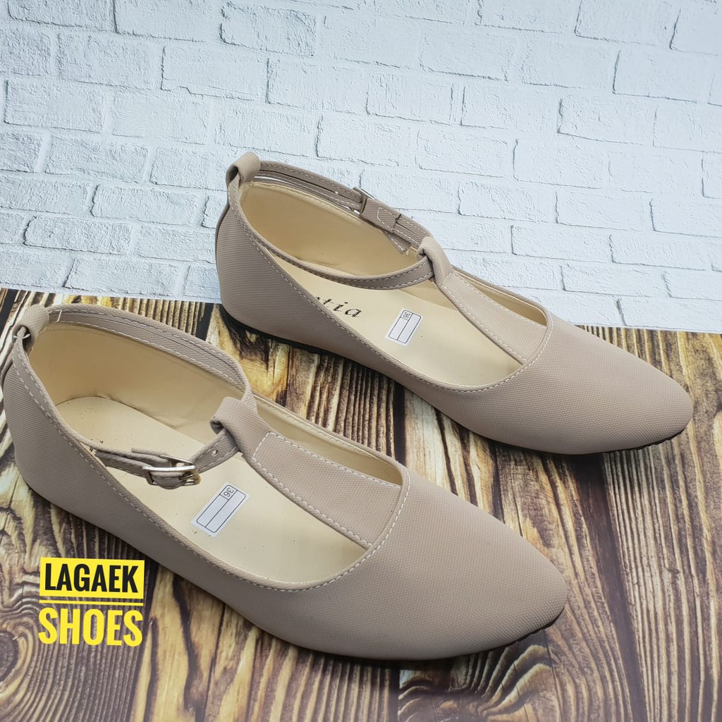 Sepatu Wanita Flat Shoes Abu Tali - Sepatu Tali Wanita Abu Keren - Sepatu Perempuan Dewasa 36 - 40