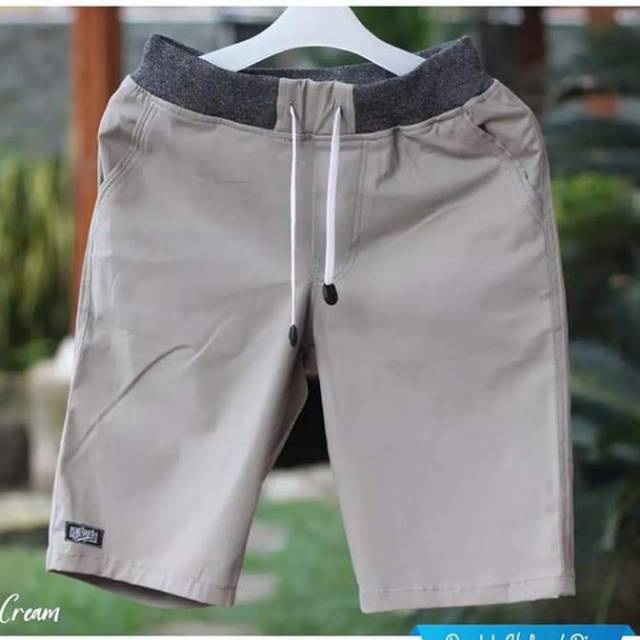  BIG SIZE Celana  Chino  Pendek Pria mick pinggang karet 