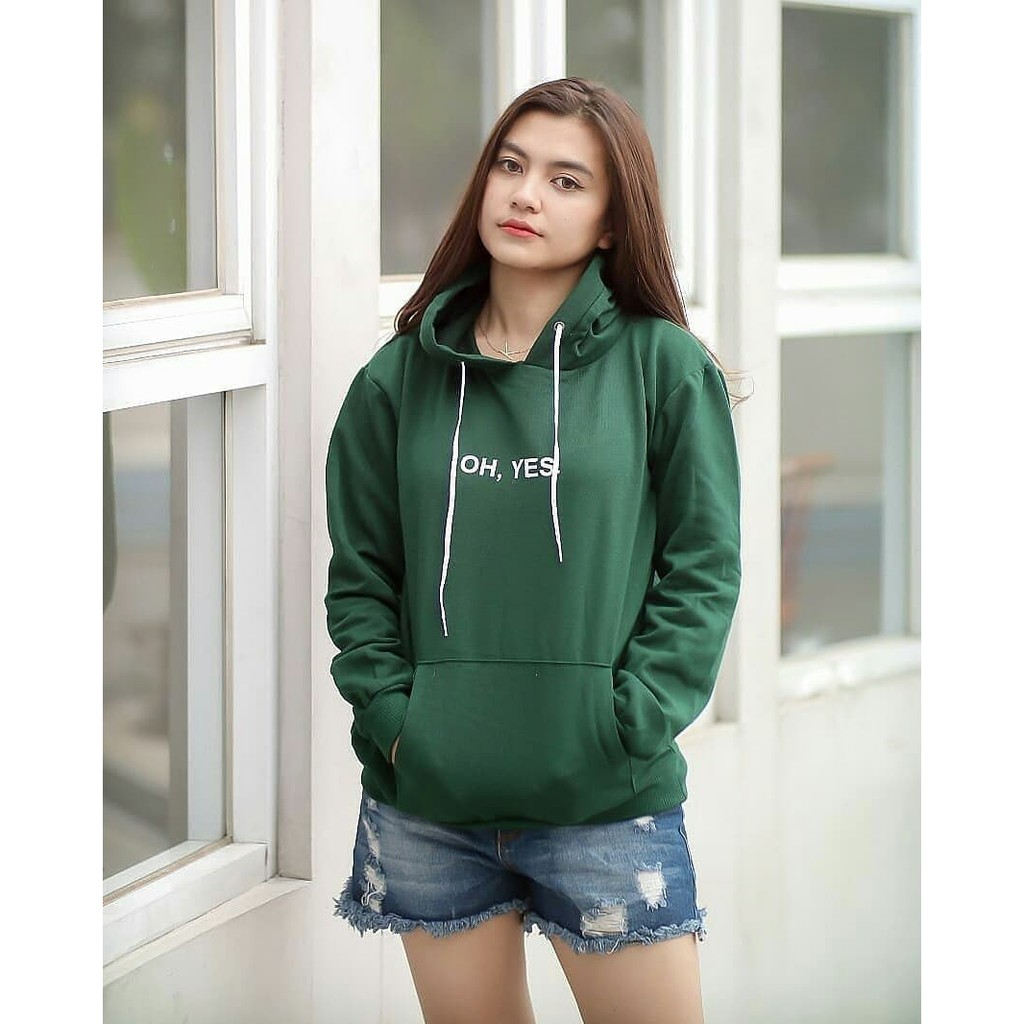 Oh Yes Hoodie || Sweater wanita || Sweater Hoodie murah #OYH