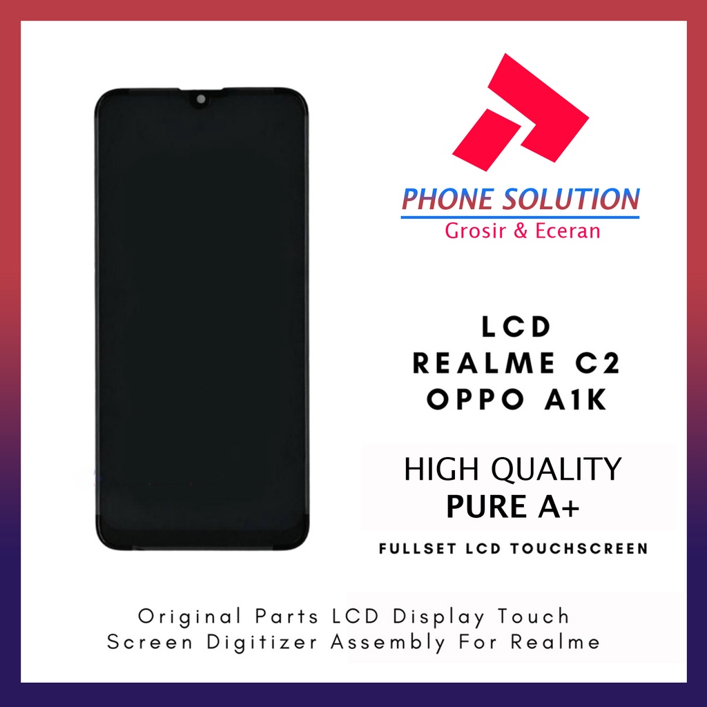 LCD Realme C2  LCD Oppo A1K High Version Fullset Touchscreen - Parts Kompatibel Dengan Produk Oppo // Supplier LCD Realme C2 - Garansi 1 Bulan