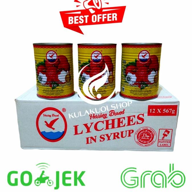

vaargavaldian5678 Herring Brand Leci Kaleng / lychee in syrup 567gr - 1Ctn TERLARIS TERPERCAYA ORIGINAL