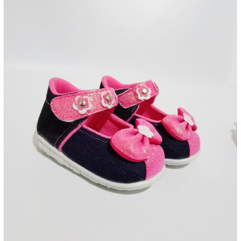 BK010_SEPATU ANAK CEWEK MODEL PITA TERBARU USIA 5BLN-3TAHUN