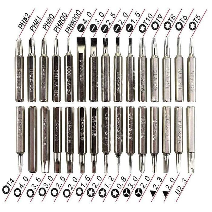 Aisilin Obeng 30 in 1 Magnetic Screwdrivers Repair Tool kit for Smartphone HP ip Jnn