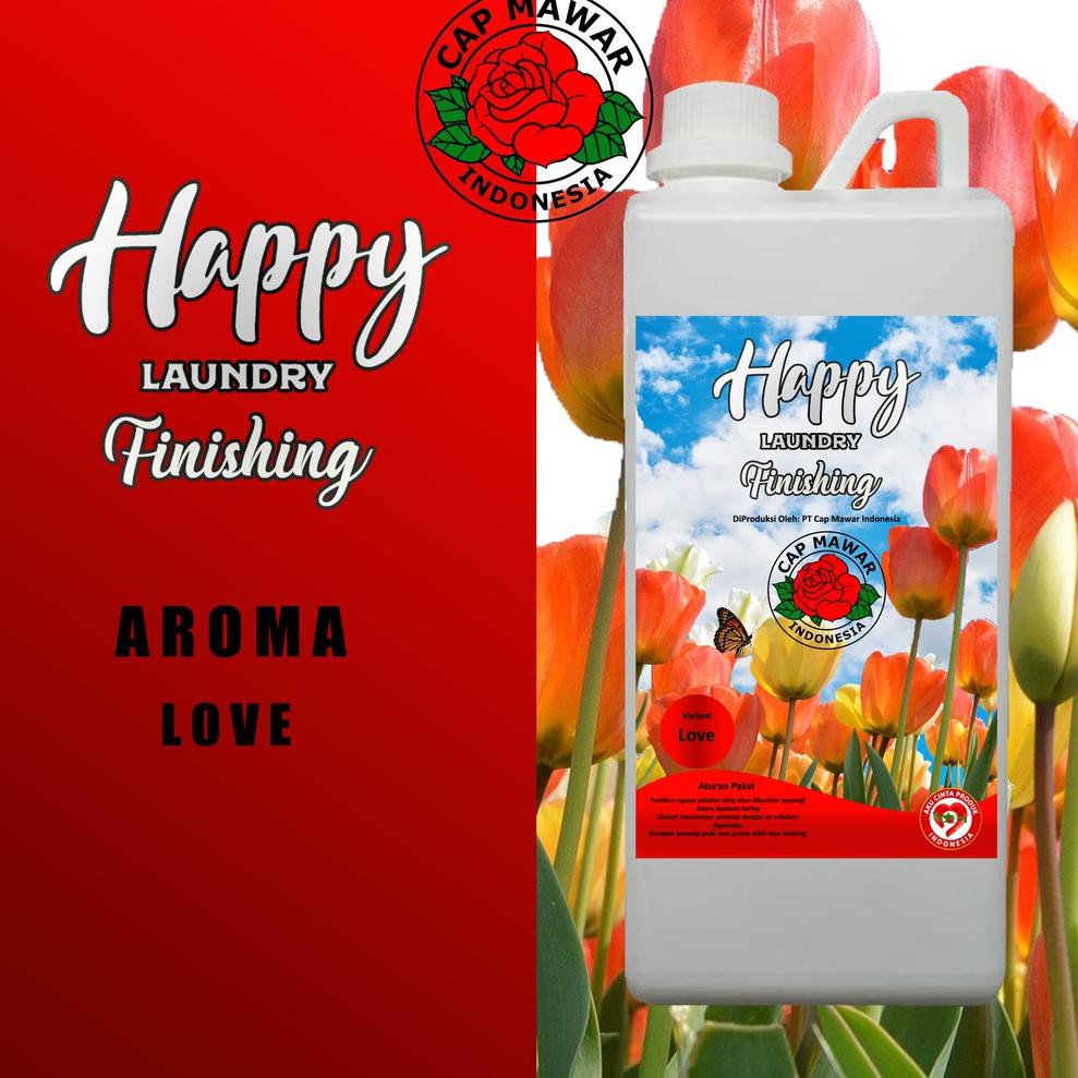 Finishing Happy Laundry Antibacterial Perfume Parfum Laundry Refill 1 Liter Grade A Parfum