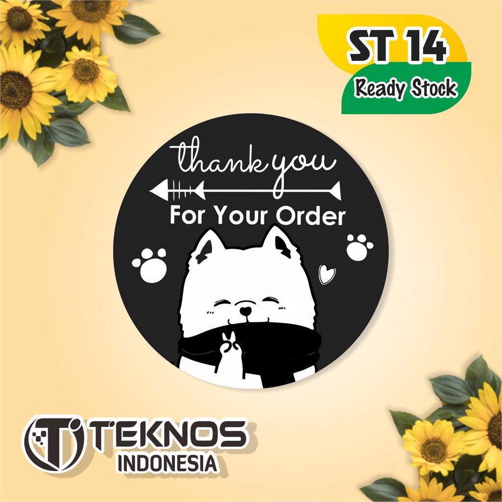 

[75 PCS] STIKER LABEL THANK YOU FOR YOUR ORDER ST 14 TERMURAH