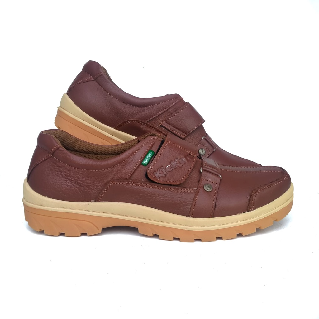 Kickers Sepatu Casual Kasual Pria Bahan Kulit Asli Harga Murah Model Langka Elegan Kode F.25