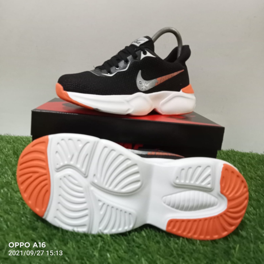 sepatu Nike_77 jordan premium model terbaru warna hitam oren/sneakers sport pria terbaru/sepatu lari pria-wanita-sepatu sekolah-sepatu running-sneakers olahraga gaya kekinian