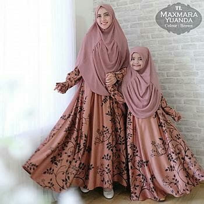 ORIGINAL MUA315 Baju Gamis Couple Syari Maxmara Lux Motif Premium good merchant