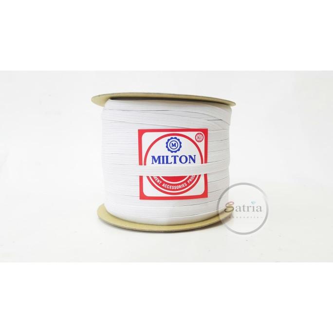 /////] Tali Karet Elastic Milton Putih SJ8 8mm / Tali Karet Kolor