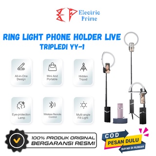 Phone Holder Ring Light YY1 TRIPLEDI Tripod Stand LED Broadcast Swafoto Streaming Live Show Video