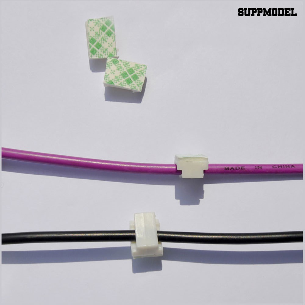 Suppmodel 40pcs Klip Pengikat Kabel Data Mobil Dengan Perekat