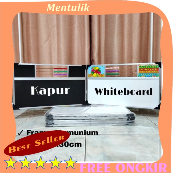 

TERLARIS !!! Papan Tulis 2in1 Whiteboard dan Kapur Media Anak Belajar