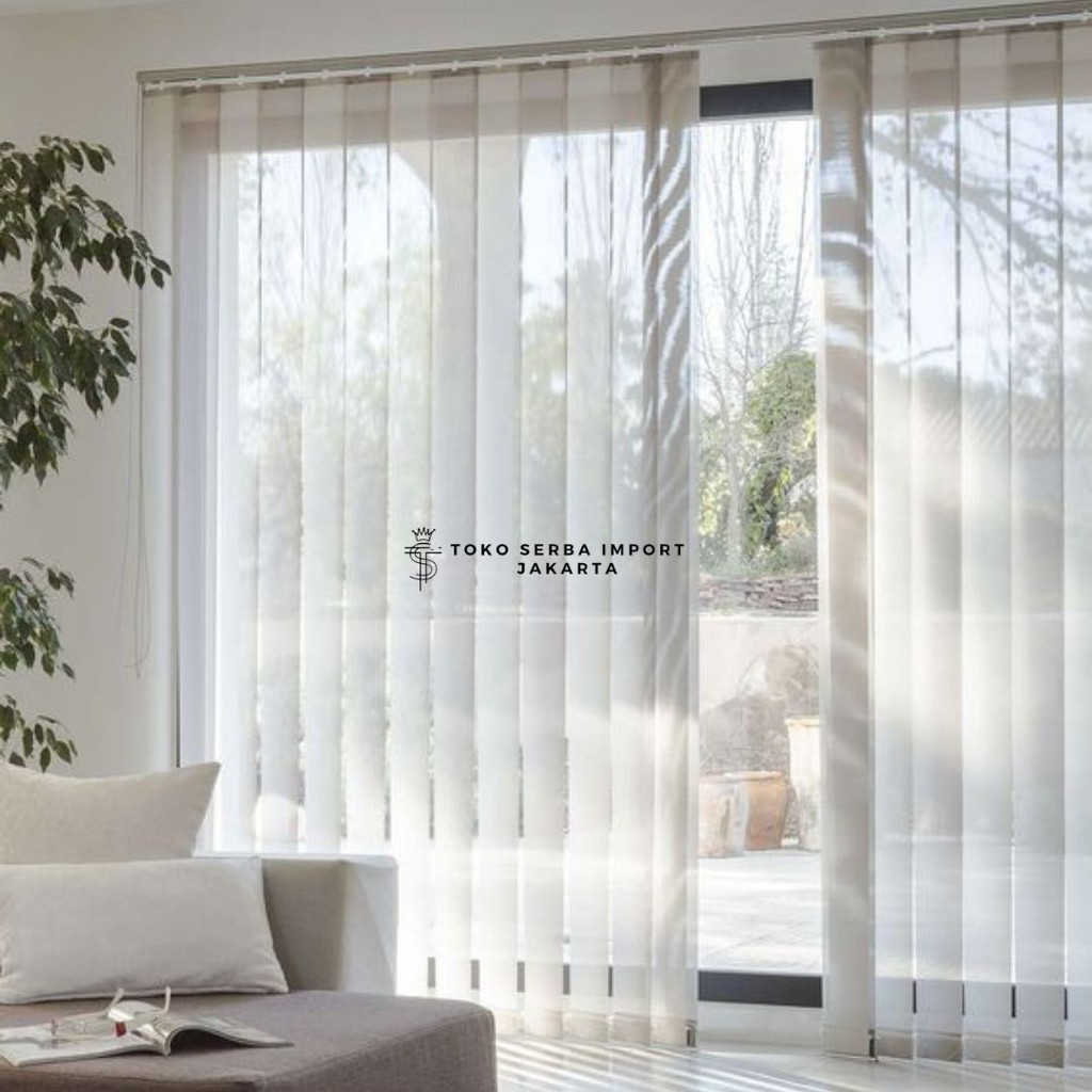 SHARP POINT Vertical Blind/ Tirai Gulung Samping Box Standard