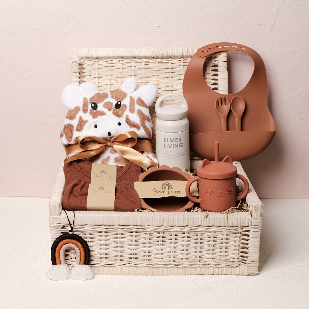 Elmer Living Hampers Bayi Rattan Series | Newborn Baby Gift Set