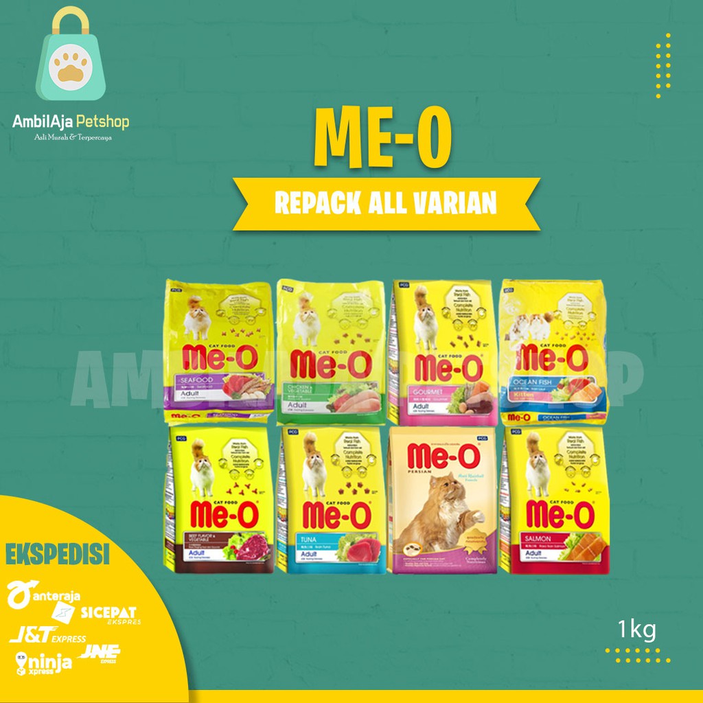 Makanan Kucing murah MEO 450gr - 1kg ALL VARIAN