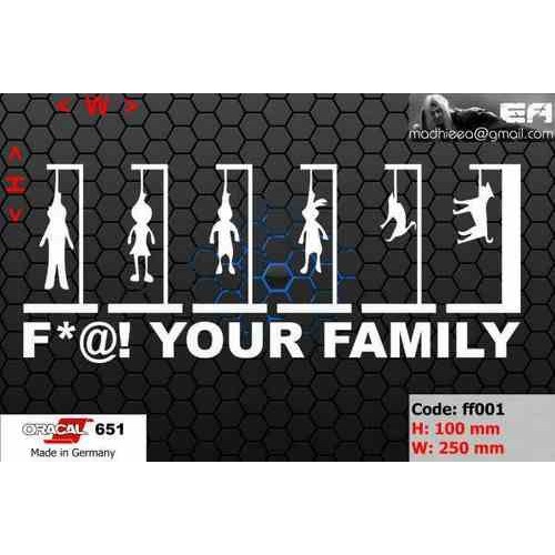 ea cutting sticker / decal Code: ff001 ( family figure )