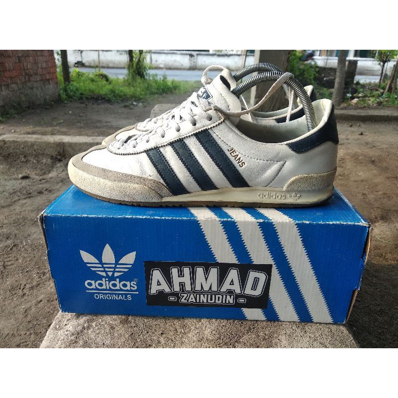 Adidas Jeans Leather Strip Navy