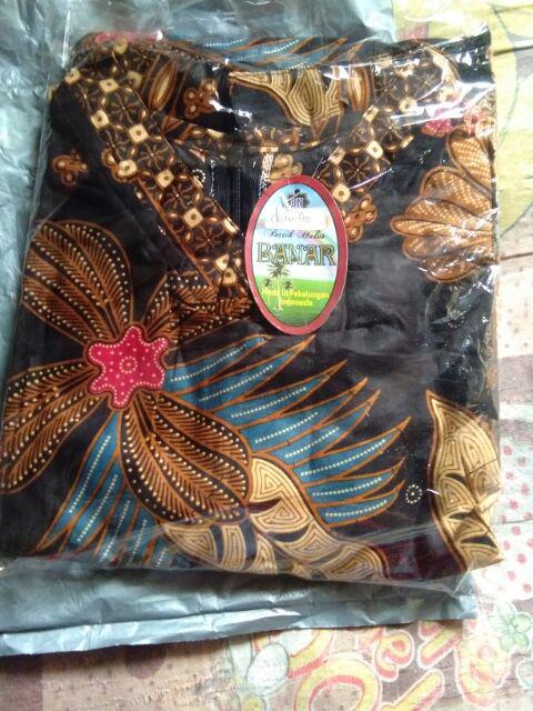 Emily Jumbo Blouse Batik Wulu Sogan Klasik Atasan Casual Kerja Formal Blus Kondangan