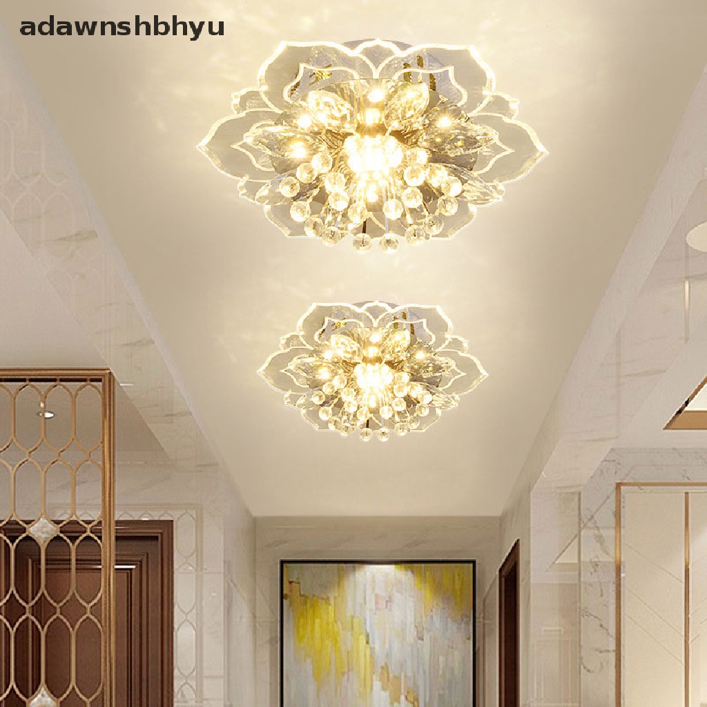 Adawnshbhyu 20cm 9W Modern Crystal LED Fitting Lampu Plafon Lorong Lampu Gantung Chandelier