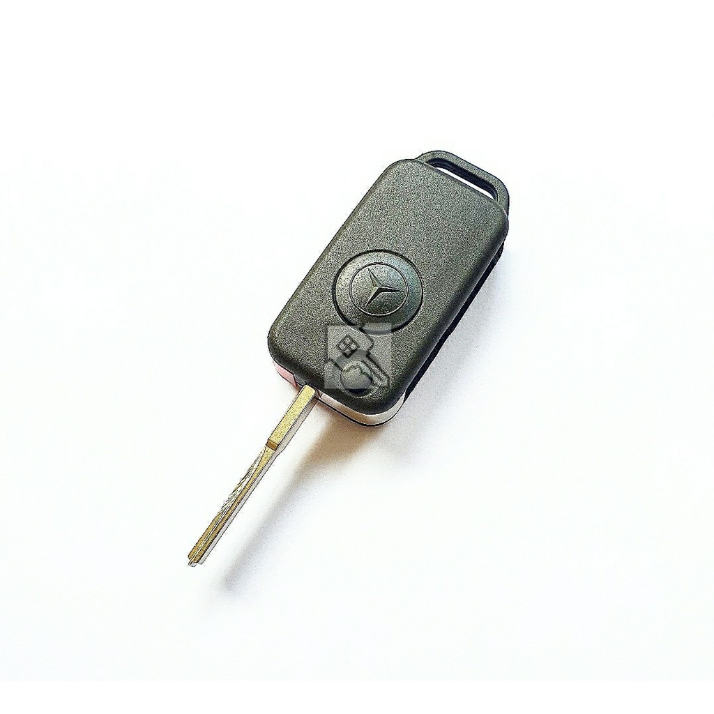 Casing Kunci Lipat Flip Key Mercy Mercedes Benz 1 Tombol DENGAN LOGO