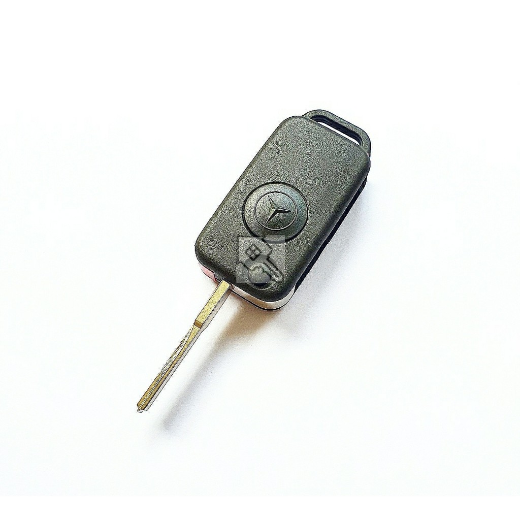 Casing Kunci Lipat Flip Key Mercy Mercedes Benz 1 Tombol DENGAN LOGO