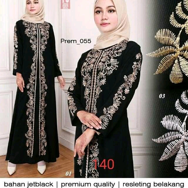 murah gamis turkey-jubah turkey- busana muslim - abaya remaja terbaru-abaya arab kekinian-abaya turki terbaru-motif MARINA1 GOLD -dress polos-abaya bordir best seller (BR17)