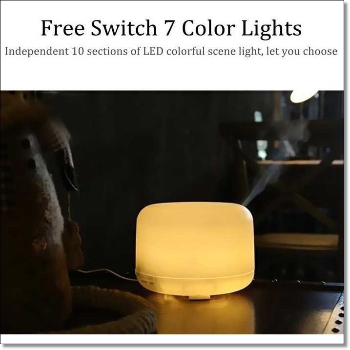 Humidifier 4 in 1 Aroma Diffuser Humidifier Elektrik dengan 6 LED Difuser Uap Aromatherapy Plus REMOT