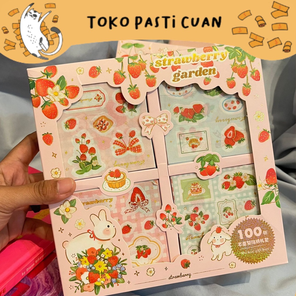 

paket sticker besar karakter lucu senmu versi 2 (100 lembar sticker) solatip lucu imut lakban keren elegan fancy atk imut bisa COD termurah import