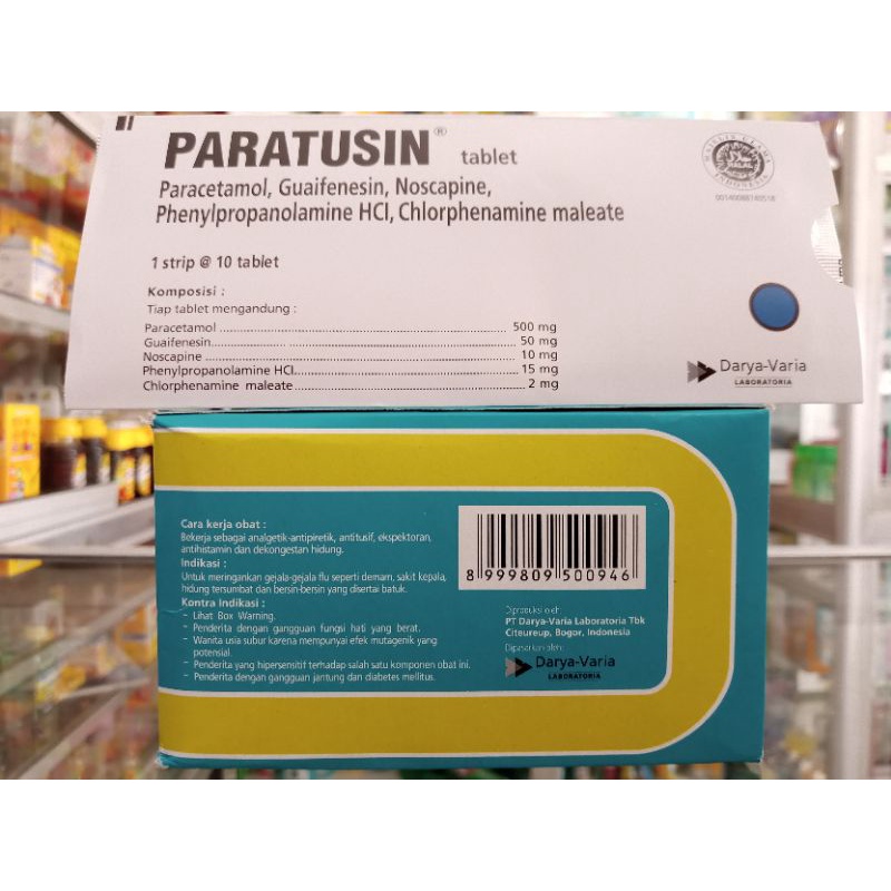 PARATUSIN TABLET 1 STRIP @10 TABLET - ED 03/2025